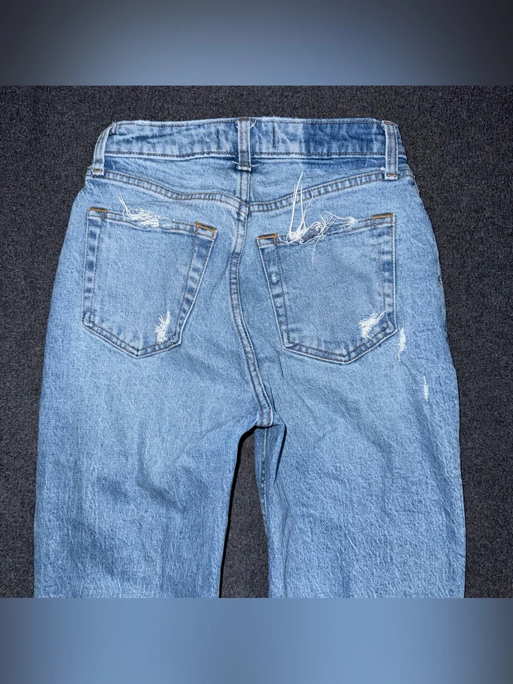 Abercrombie & Fitch Jeans The Dad High Rise Curve Love Distressed Women’s 25 / 0 - Picture 4 of 8